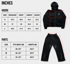 Nocturne Fur Zip-Up Hoodie size chart