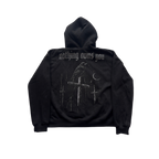 Possessionless 'Nocturne' Fur Zip-Up Hoodie — back view