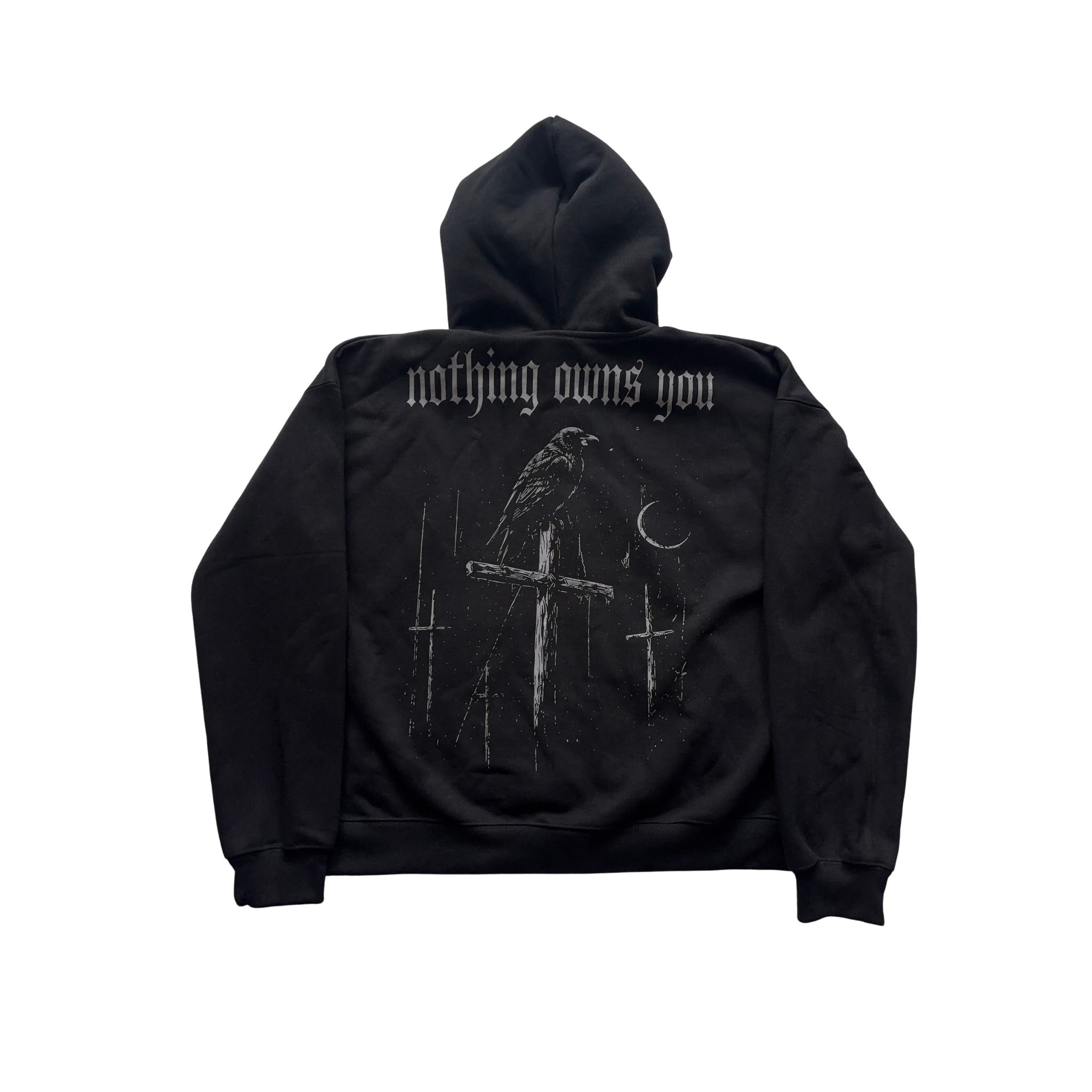 Possessionless 'Nocturne' Fur Zip-Up Hoodie — back view