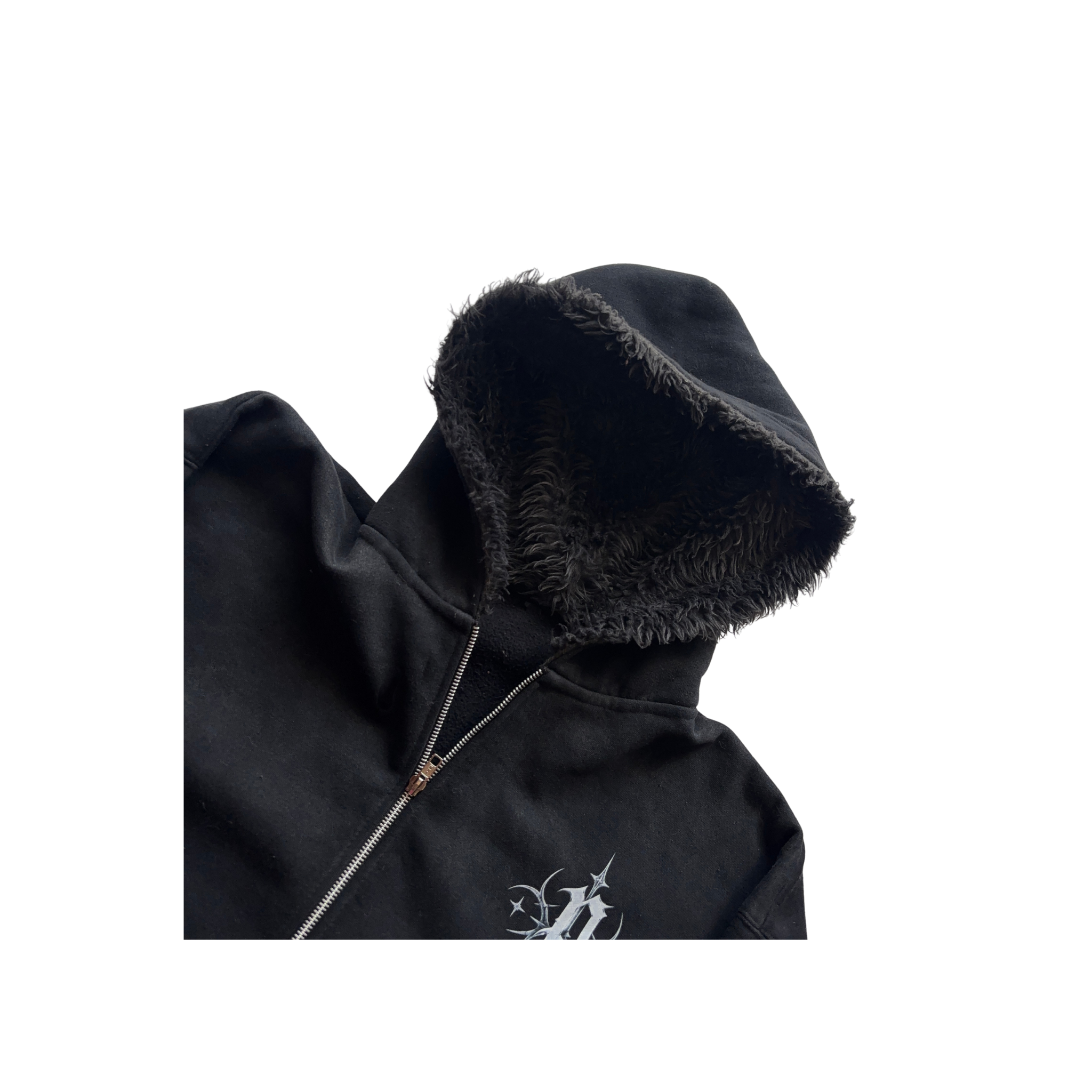 Possessionless 'Nocturne' Fur Zip-Up Hoodie — faux fur hood detail